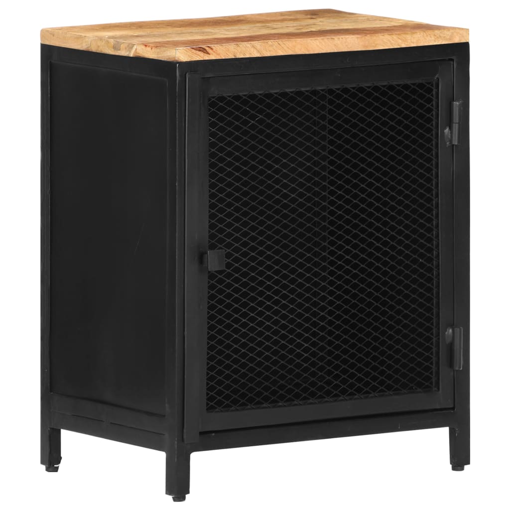 Nachttisch 40x30x53 cm Raues Mango-Massivholz