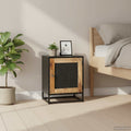 Nachttisch 40x30x50 cm Raues Mangoholz
