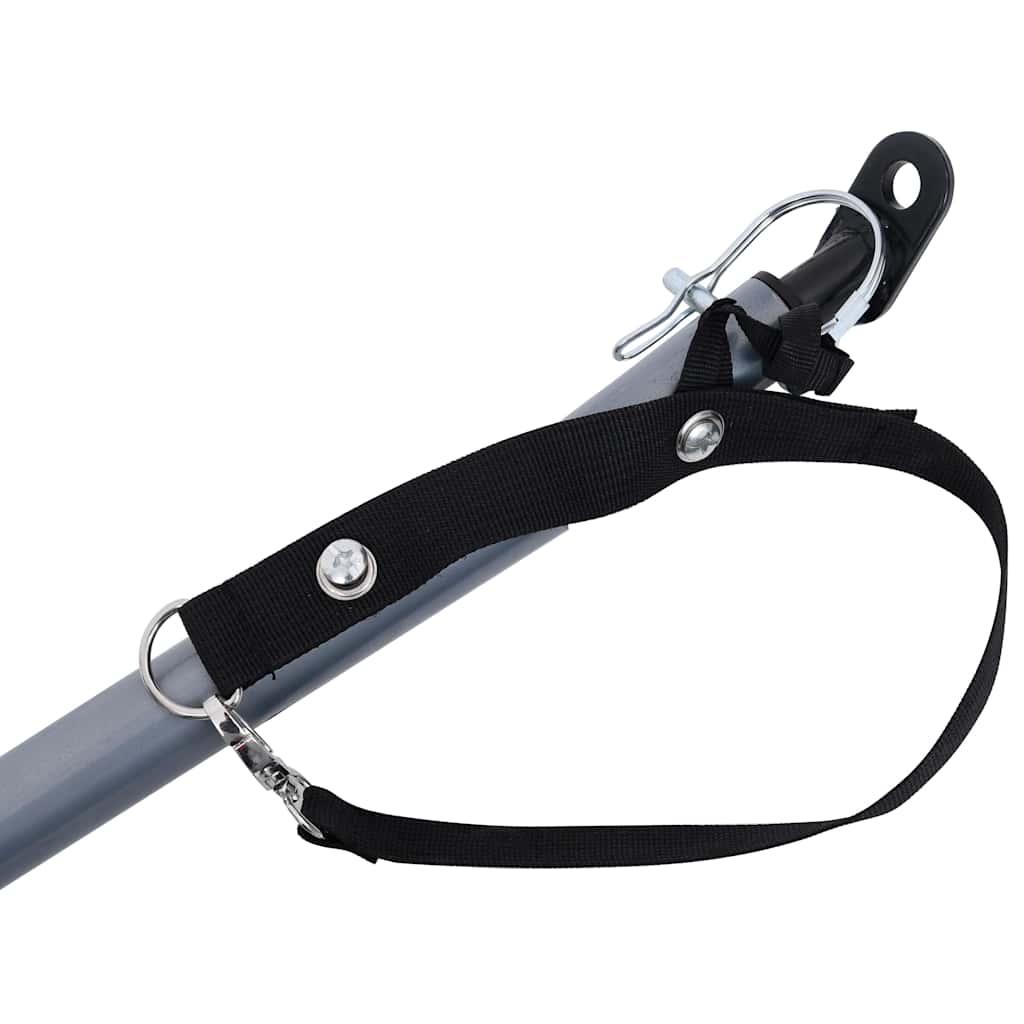 Fahrradanhänger Grau und Blau 65 kg