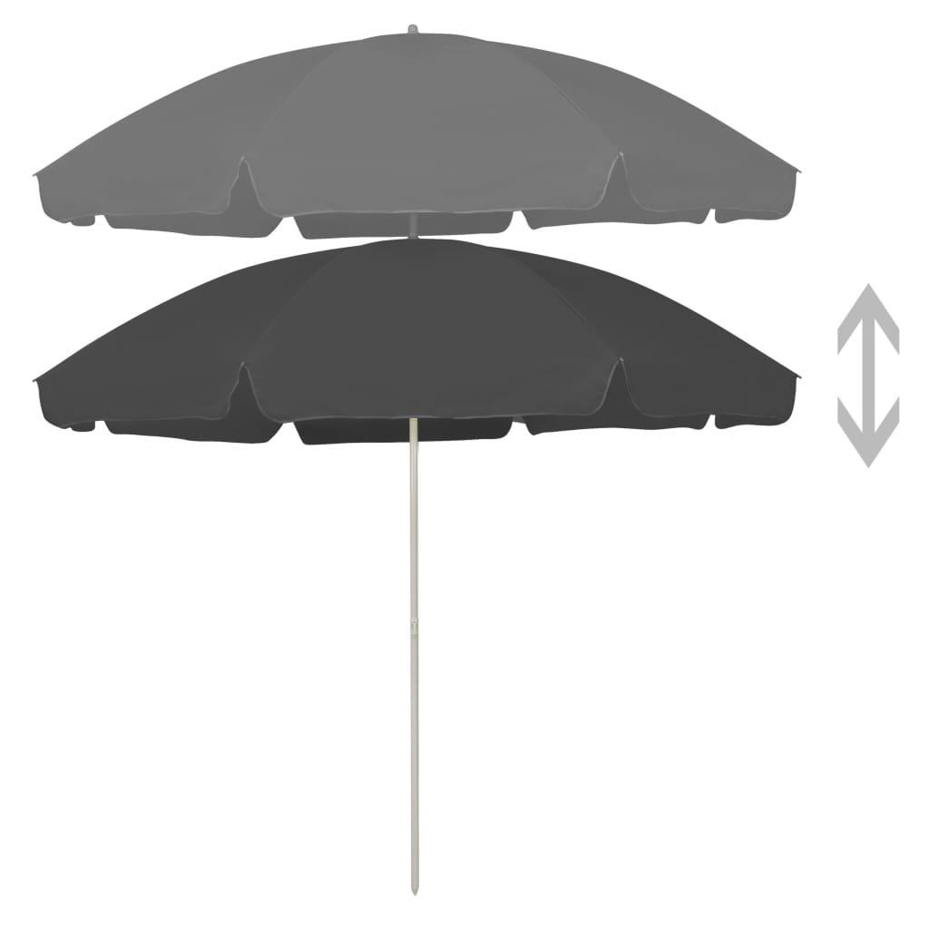 Strandschirm Anthrazit 300 cm