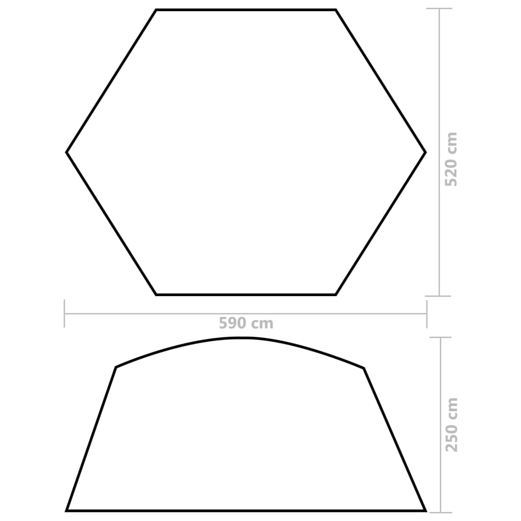 Pool-Zelt Stoff 590x520x250 cm Gelb