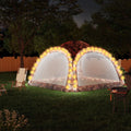 Partyzelt mit LED und 4 Seitenwänden 3,6x3,6x2,3 m Tarnfarben