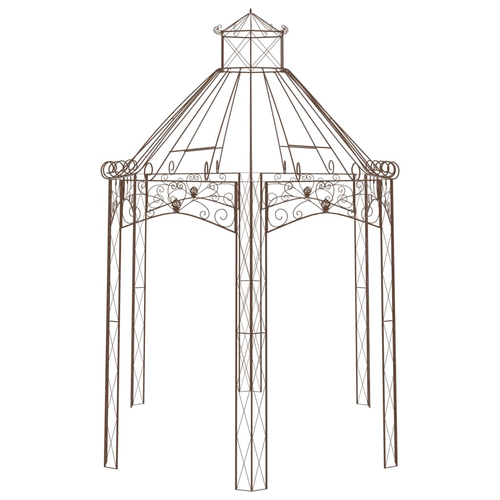 Gartenpavillon Antik-Braun 400x258x378 cm Eisen