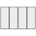 Fliegengitter-Türvorhänge 2 Stk. Magnet Schwarz 230x160 cm