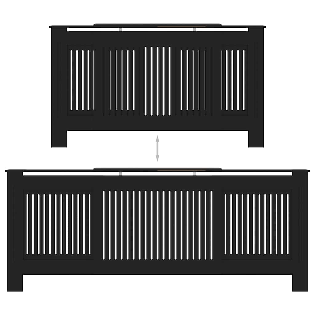 Holzwerkstoff Heizkörperverkleidung Schwarz 205 cm