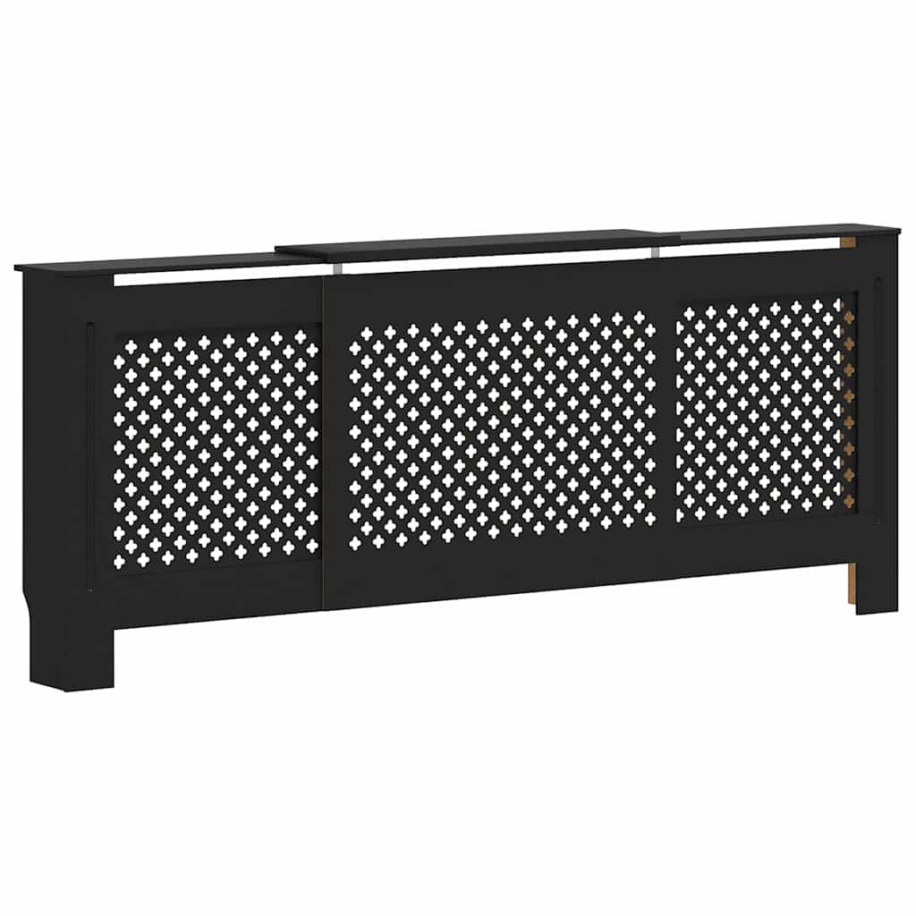 MDF Heizkörperverkleidung Schwarz 205 cm