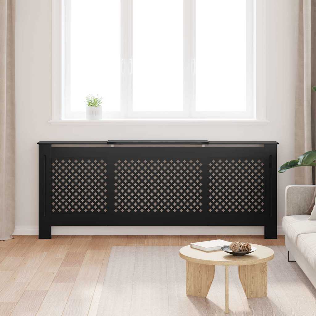 MDF Heizkörperverkleidung Schwarz 205 cm