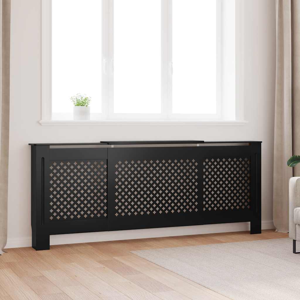 MDF Heizkörperverkleidung Schwarz 205 cm