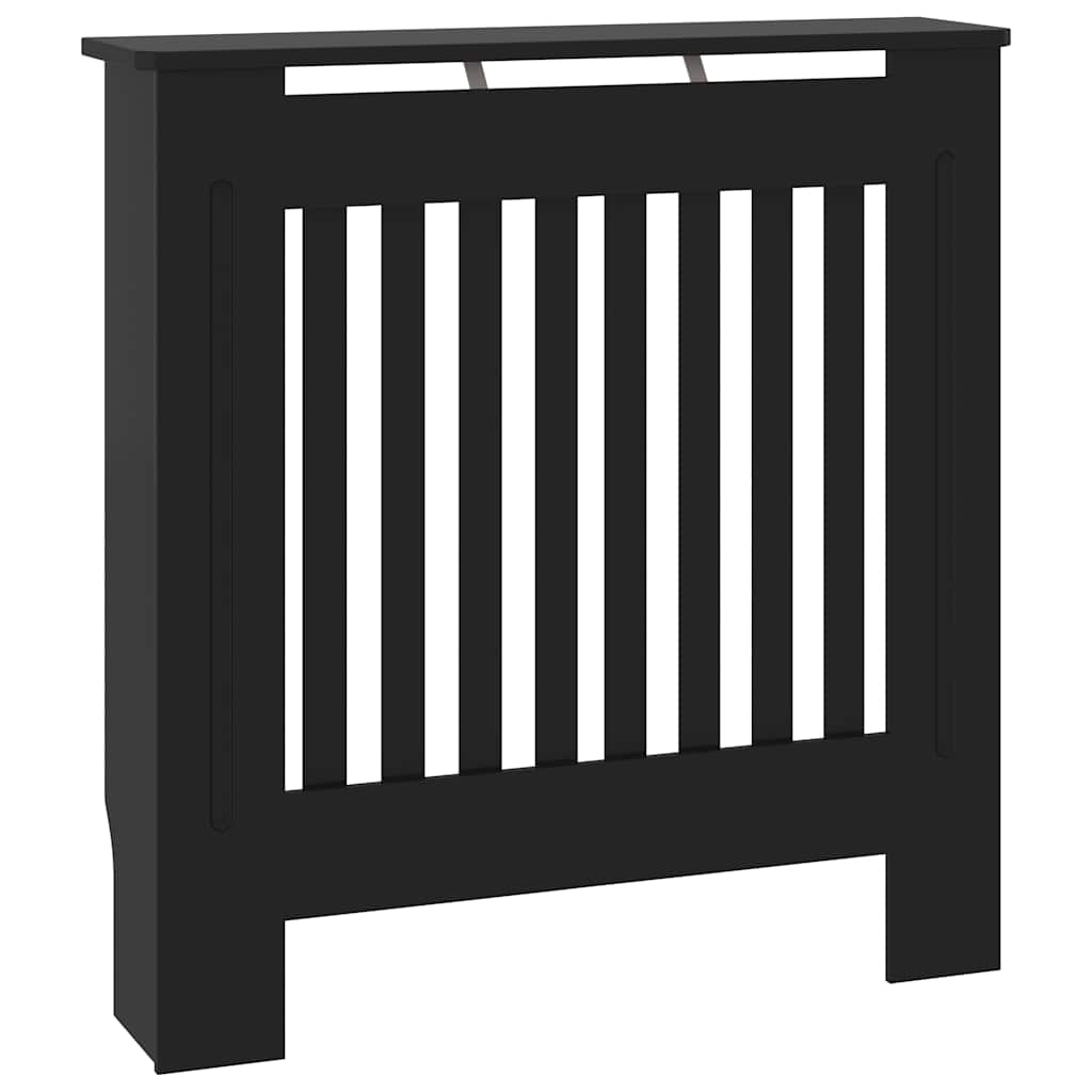 Holzwerkstoff Heizkörperverkleidung Schwarz 78 cm