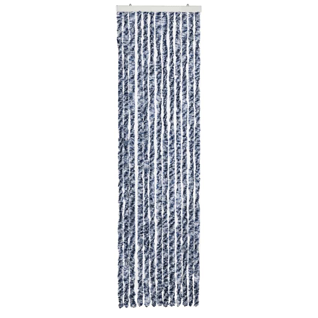 Insektenschutz-Vorhang Blau und Weiß 56x200 cm Chenille