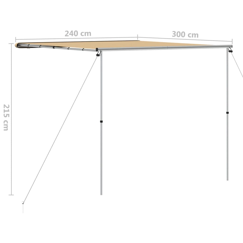 Wohnwagen-Markise 2,4x3x2,15 m Beige