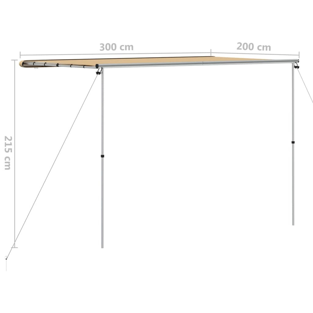 Wohnwagen-Markise 3x2x2,15 m Beige