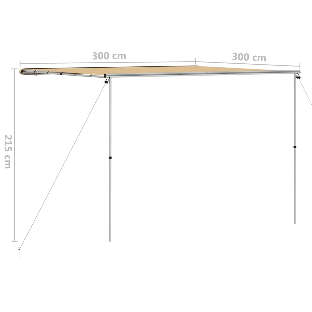 Wohnwagen-Markise 3x3x2,15 m m Beige