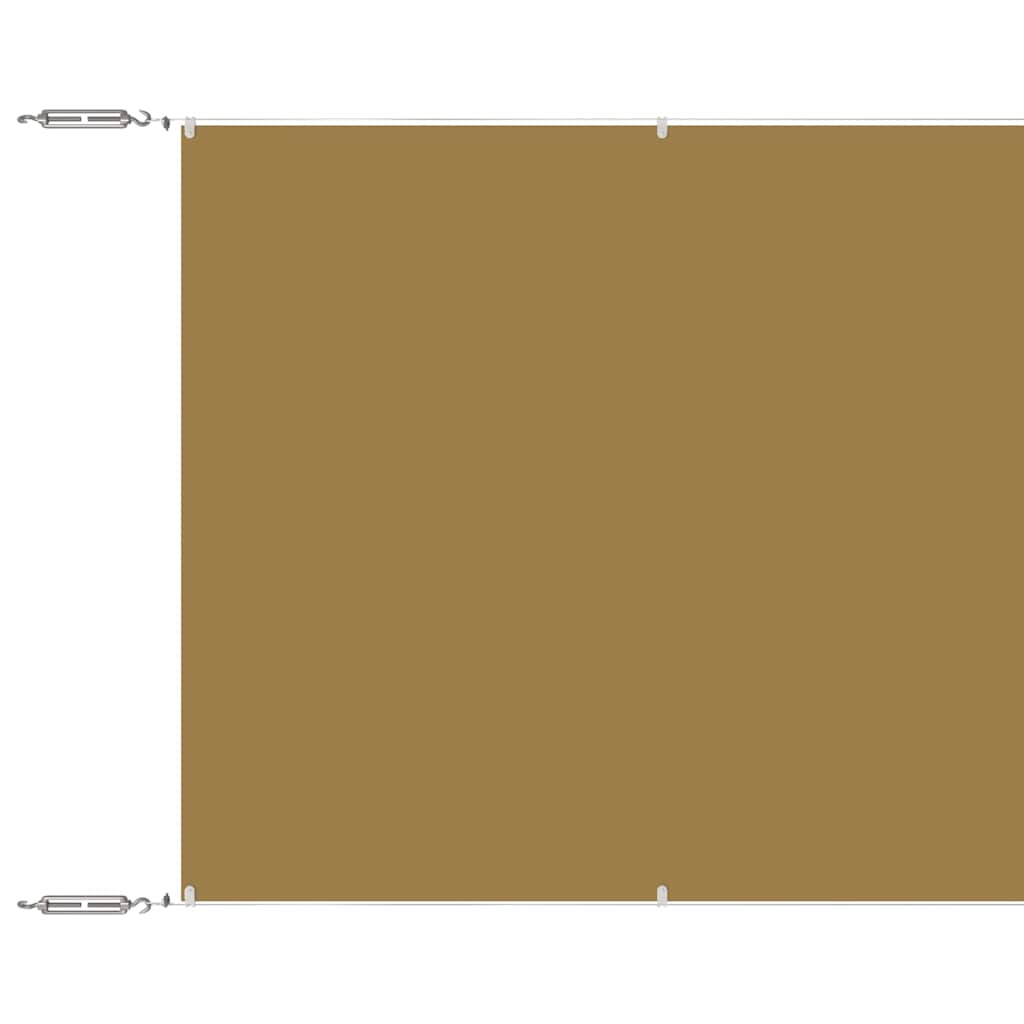 Senkrechtmarkise Beige 100x800 cm Oxford-Gewebe