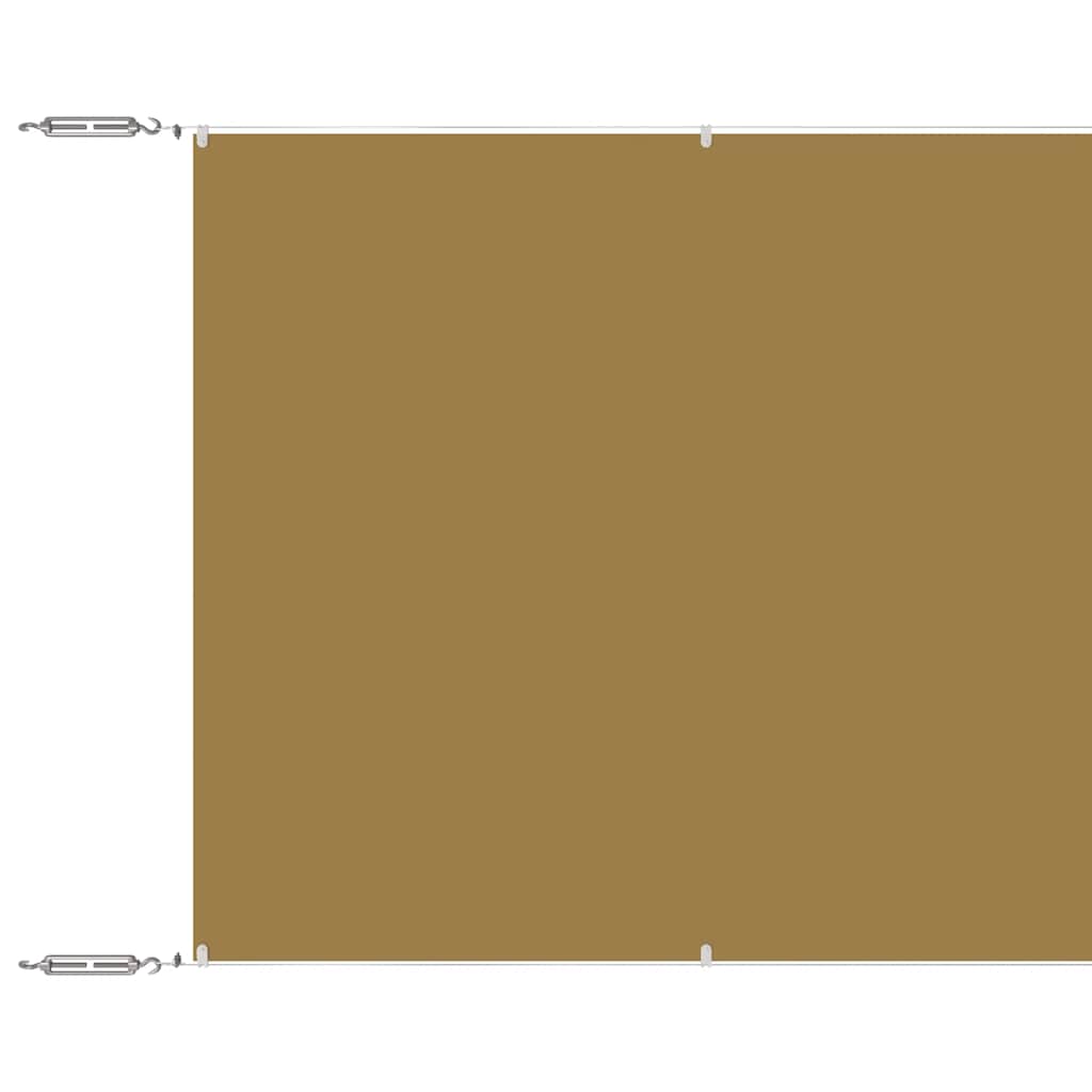 Senkrechtmarkise Beige 100x1000 cm Oxford-Gewebe