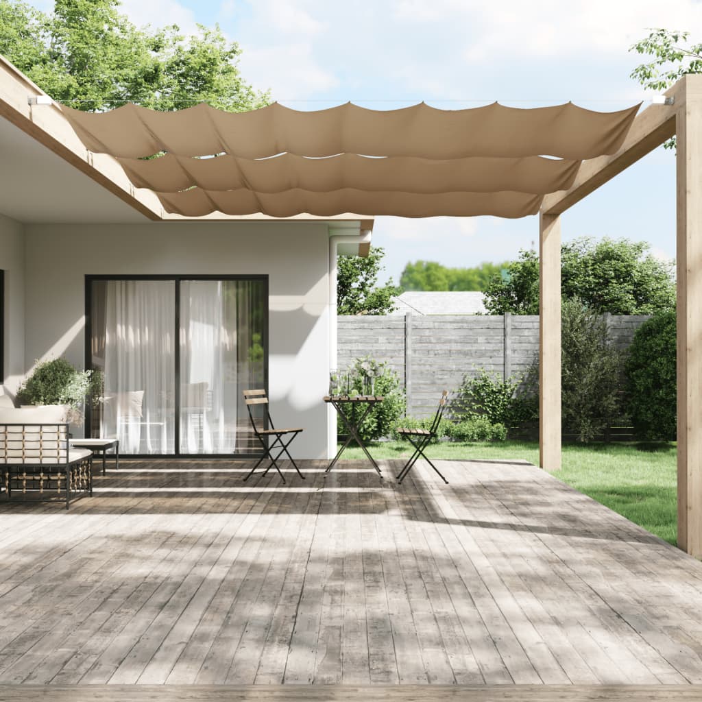 Senkrechtmarkise Taupe 140x420 cm Oxford-Gewebe