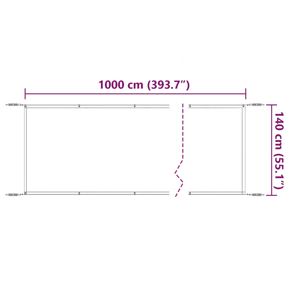 Senkrechtmarkise Blau 140x1000 cm Oxford-Gewebe