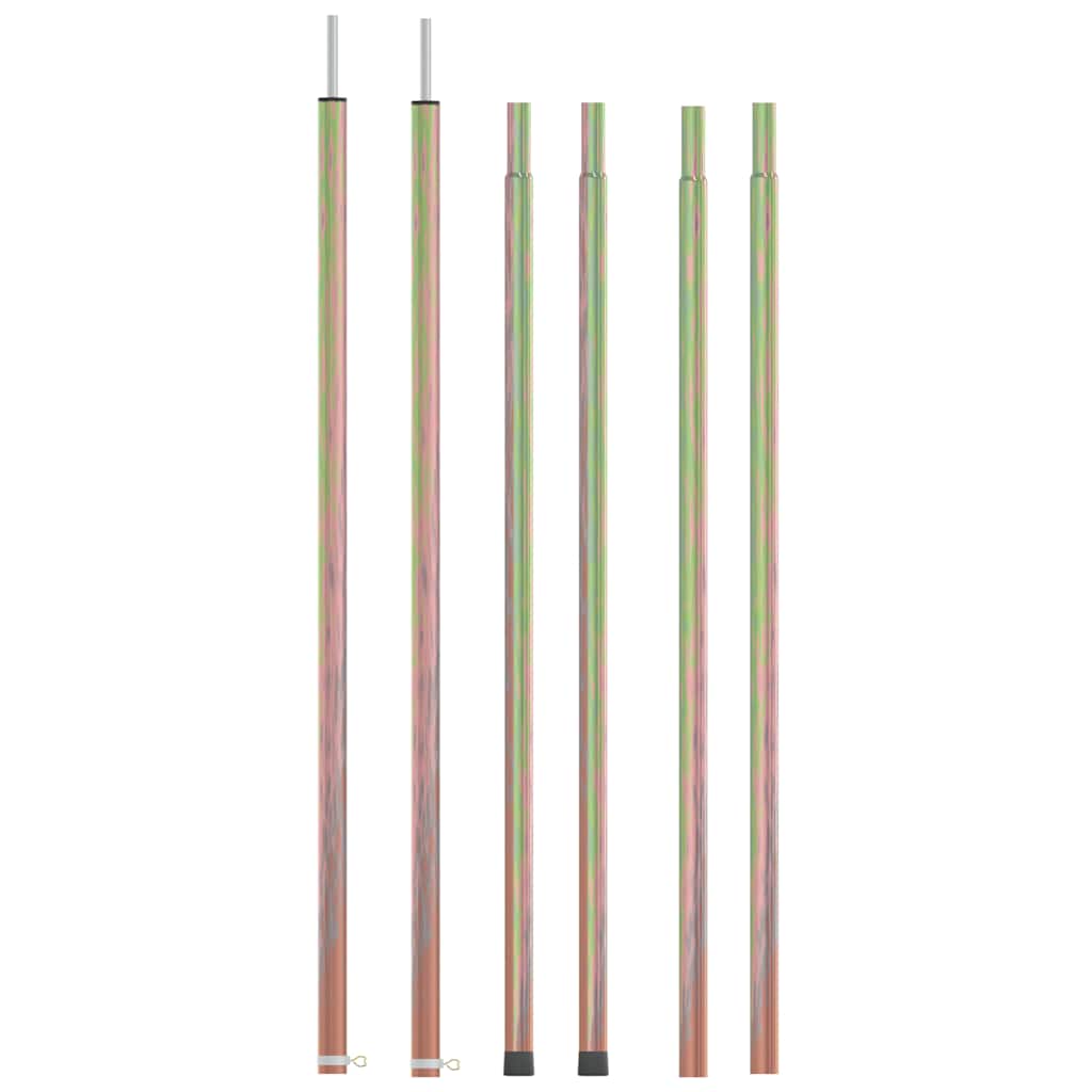 Teleskop-Zeltstangen 170-255 cm 2 Stk. Verzinkter Stahl