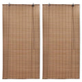Bambusrollos 2 Stk. 80x160 cm Braun