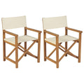 Regiestühle 2 Stk. Klappbar Massivholz Teak