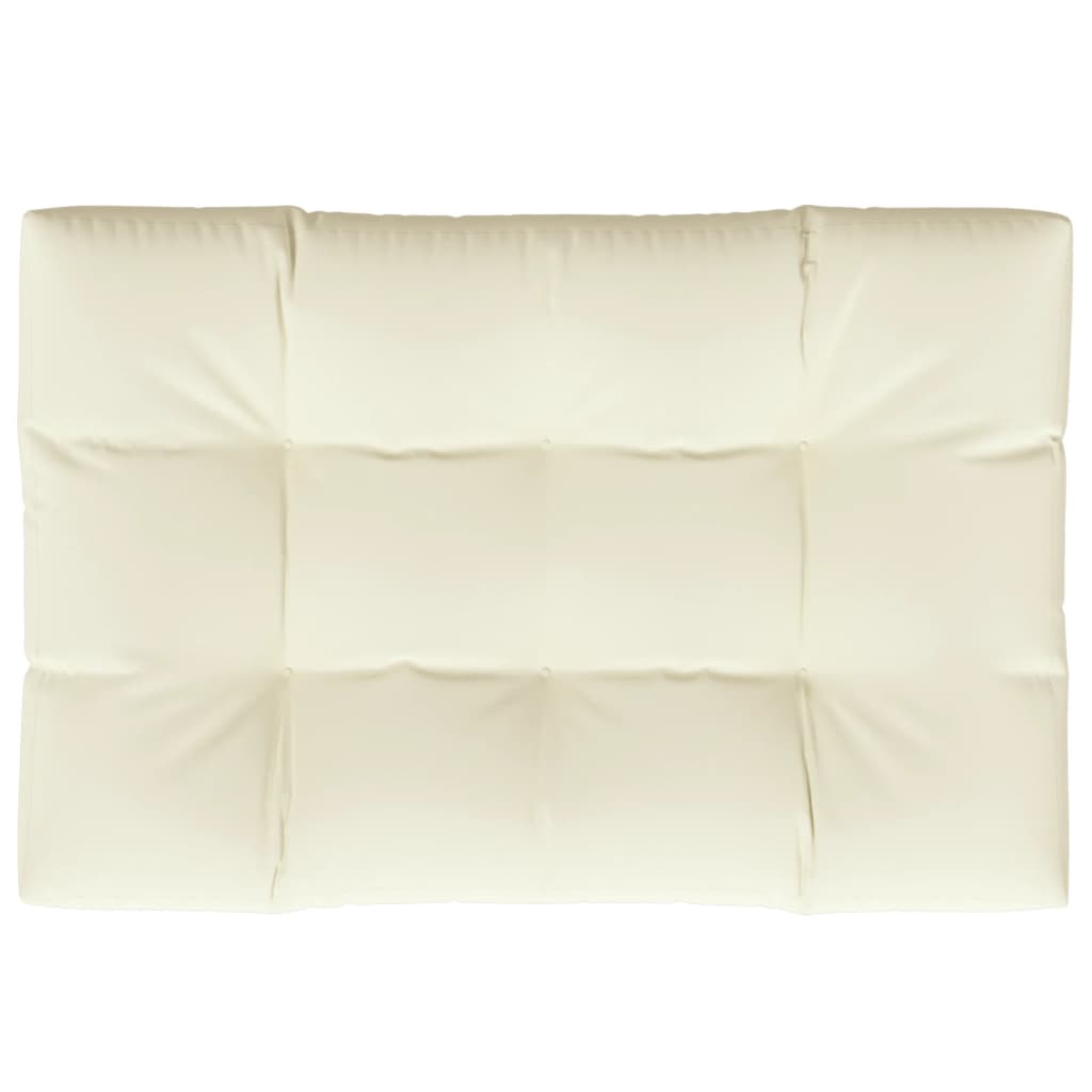 Palettenkissen Creme 120x80x12 cm Stoff