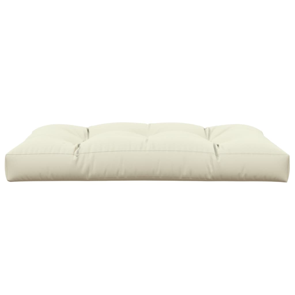 Palettenkissen Creme 120x80x12 cm Stoff