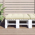 Palettenkissen Creme 120x80x12 cm Stoff