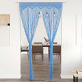Makramee Vorhang Blau 140x240 cm Baumwolle