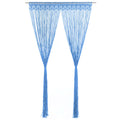 Makramee Vorhang Blau 140x240 cm Baumwolle