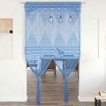 Makramee Vorhang Blau 140x240 cm Baumwolle