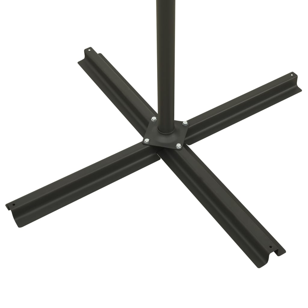 Ampelschirm mit LED-Beleuchtung 300 cm Schwarz