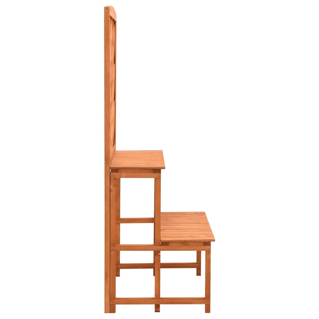 Blumentreppe mit Rankgitter Orange 70x42x120cm Massivholz Tanne