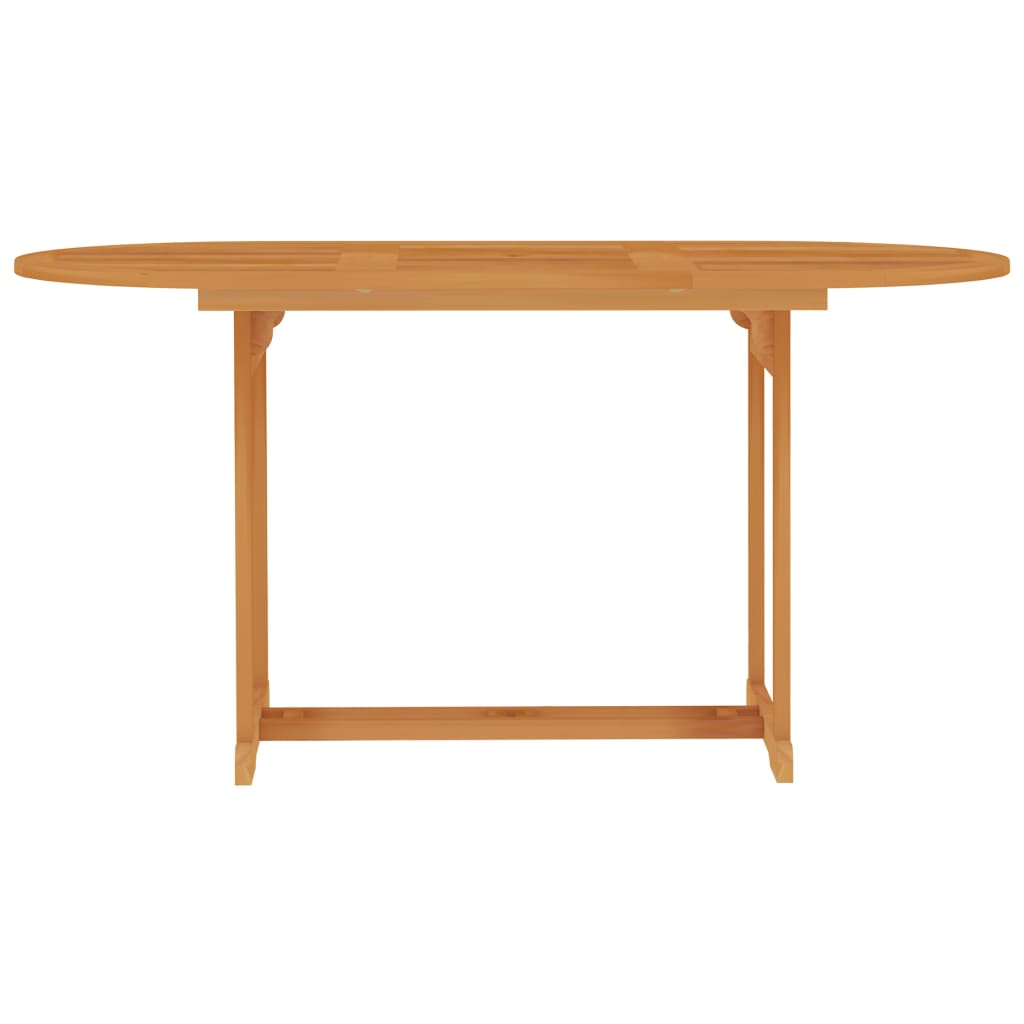 Gartentisch 150x90x75 cm Teak Massivholz