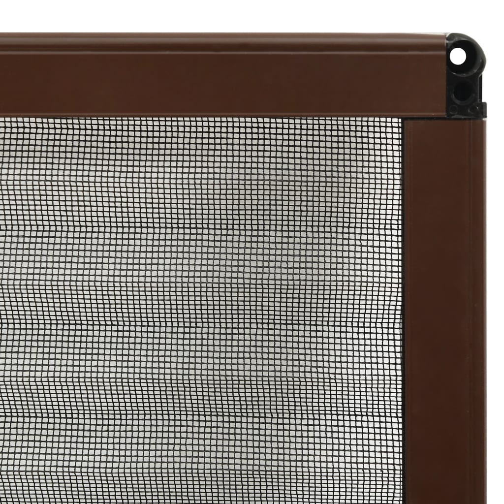 Insektenschutz-Plissee für Fenster Aluminium Braun 80x160 cm