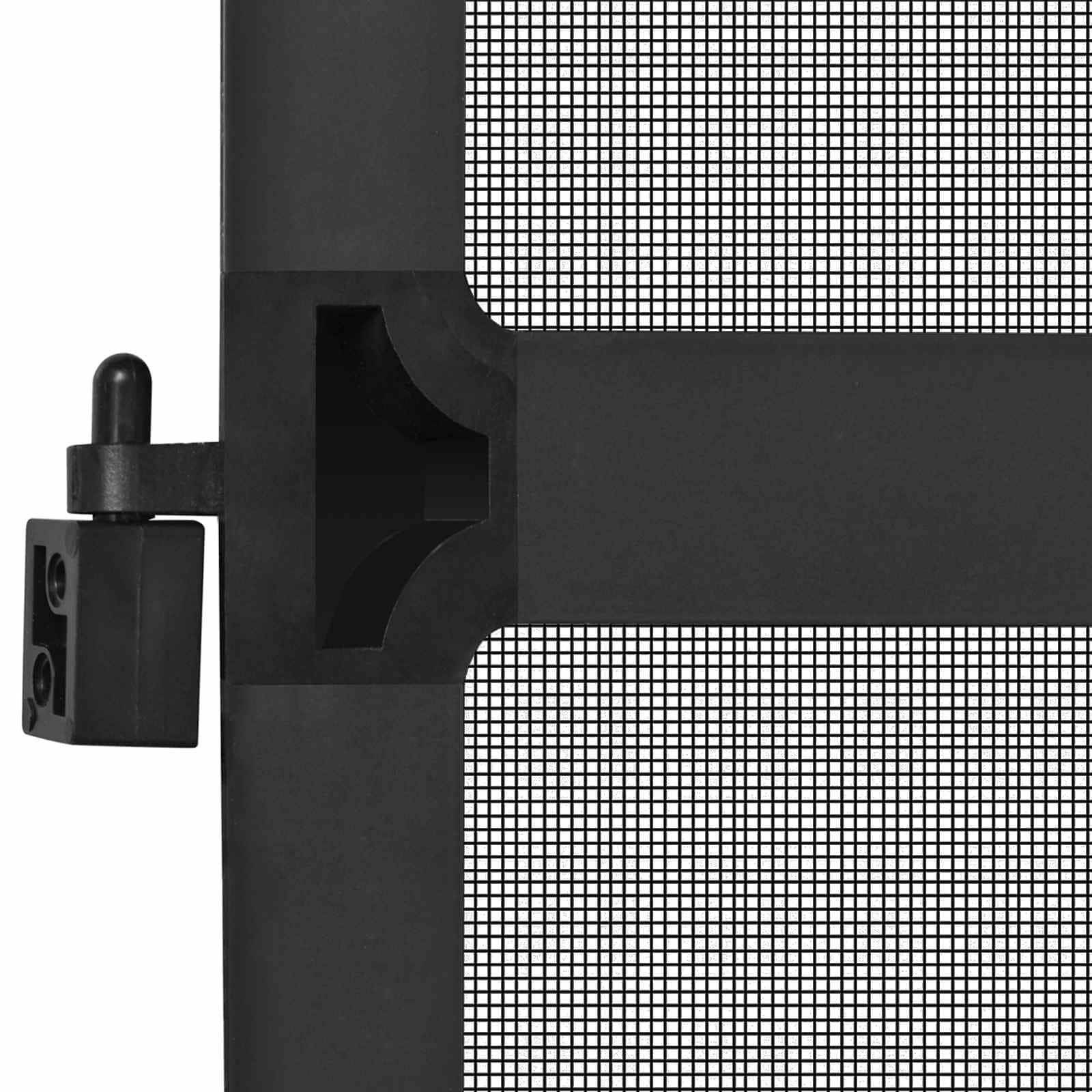 Schwenk-Insektenscreen Anthrazit und Schwarz 100 x 215 cm