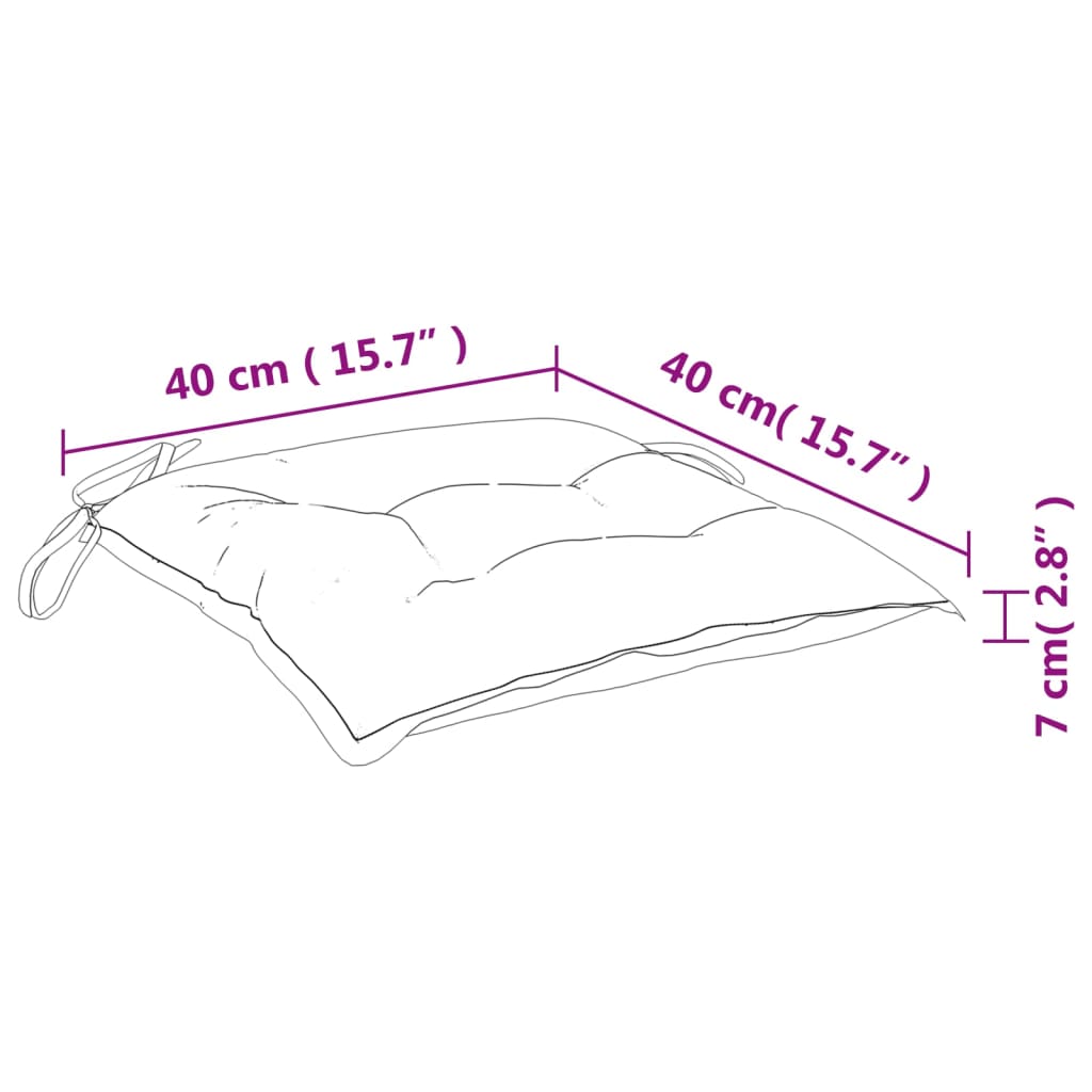Stuhlkissen 4 Stk. Grau 40x40x7 cm Oxford-Gewebe