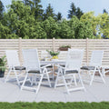 Stuhlkissen 6 Stk. Grau 40x40x7 cm Oxford-Gewebe