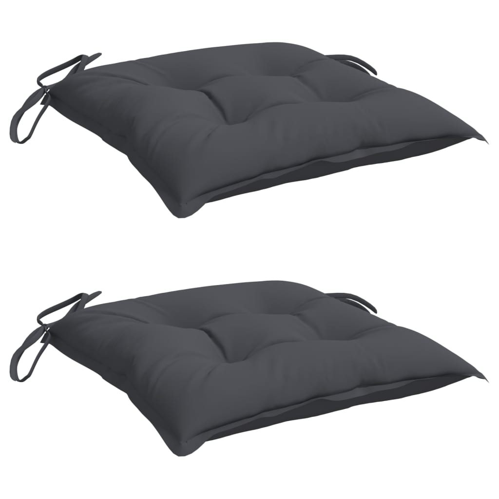 Stuhlkissen 2 Stk. Anthrazit 50x50x7 cm Oxford-Gewebe