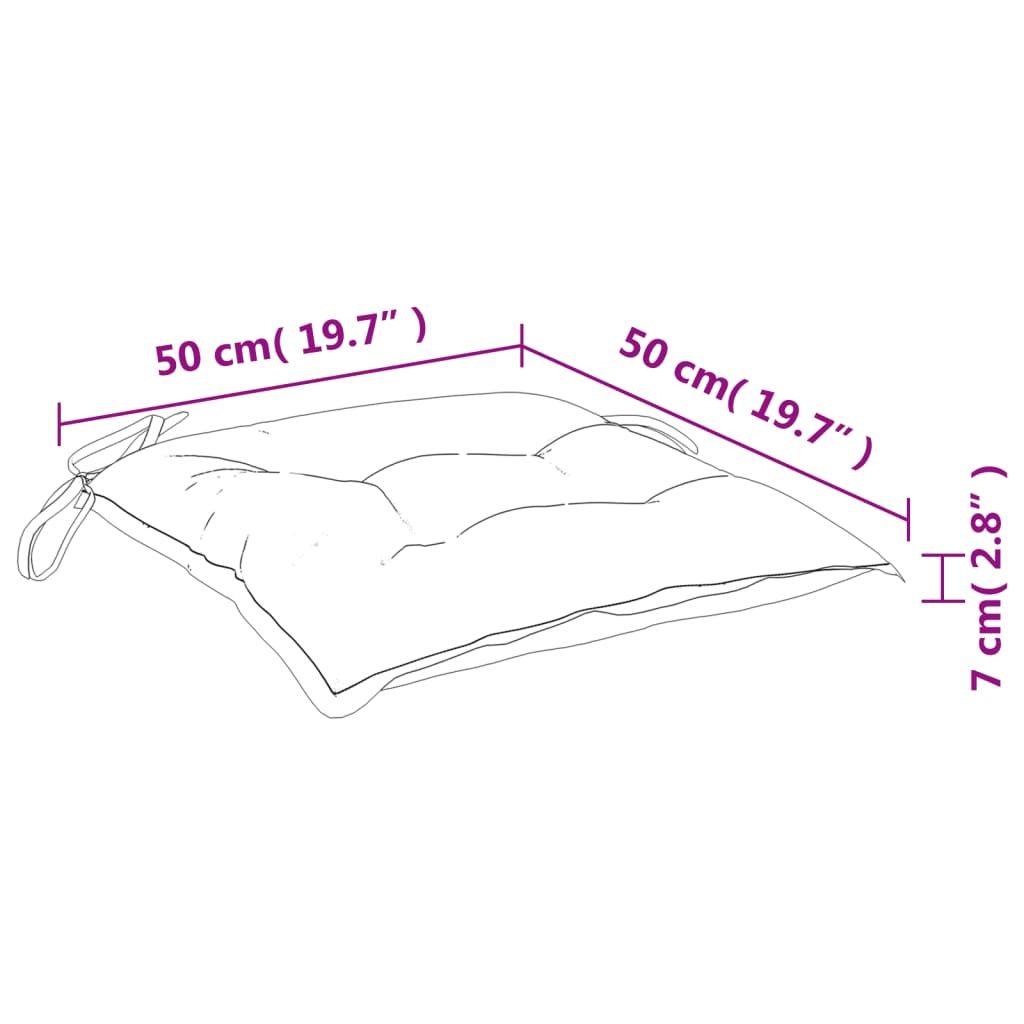 Stuhlkissen 2 Stk. Grün 50x50x7 cm Oxford-Gewebe