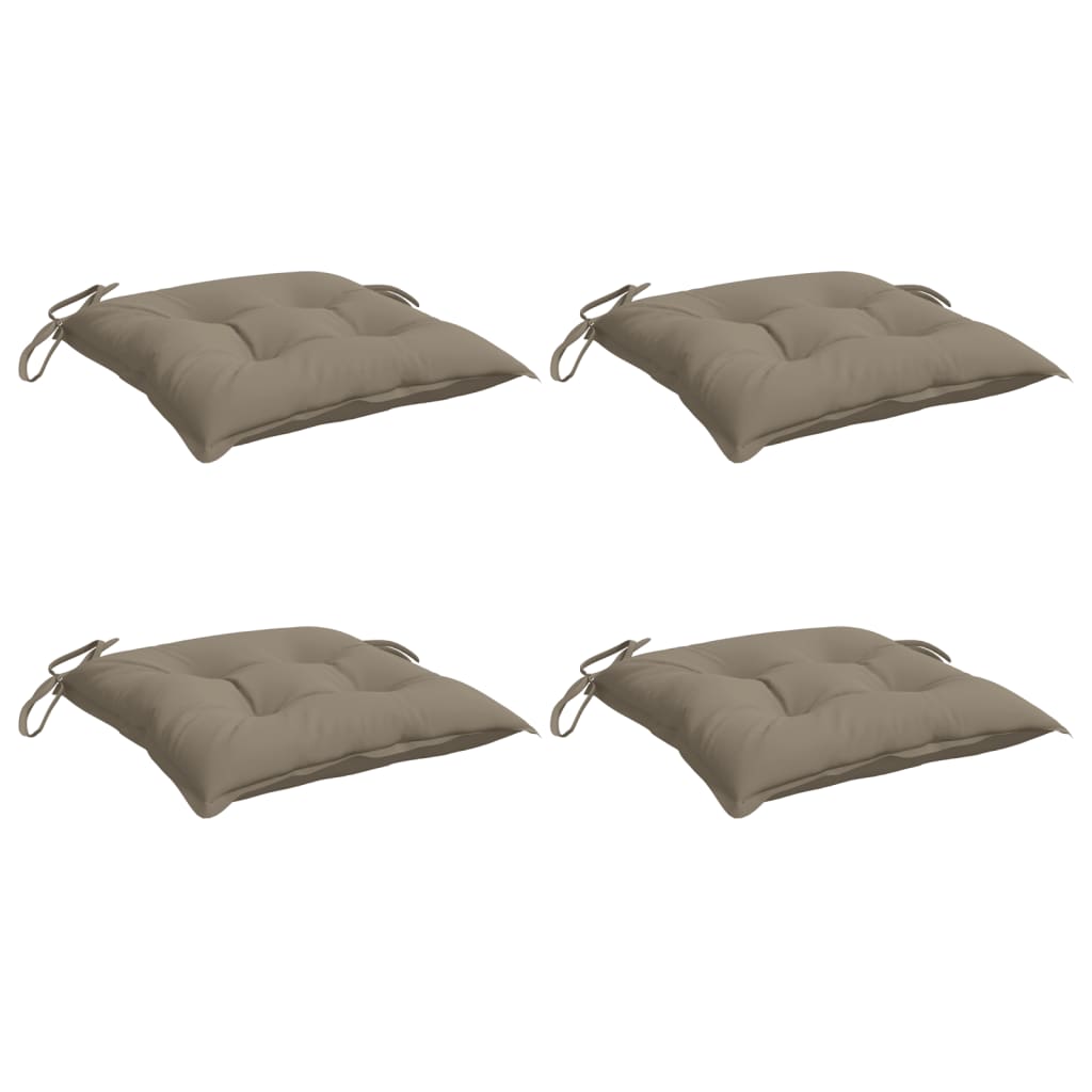 Stuhlkissen 4 Stk. Taupe 50x50x7 cm Oxford-Gewebe