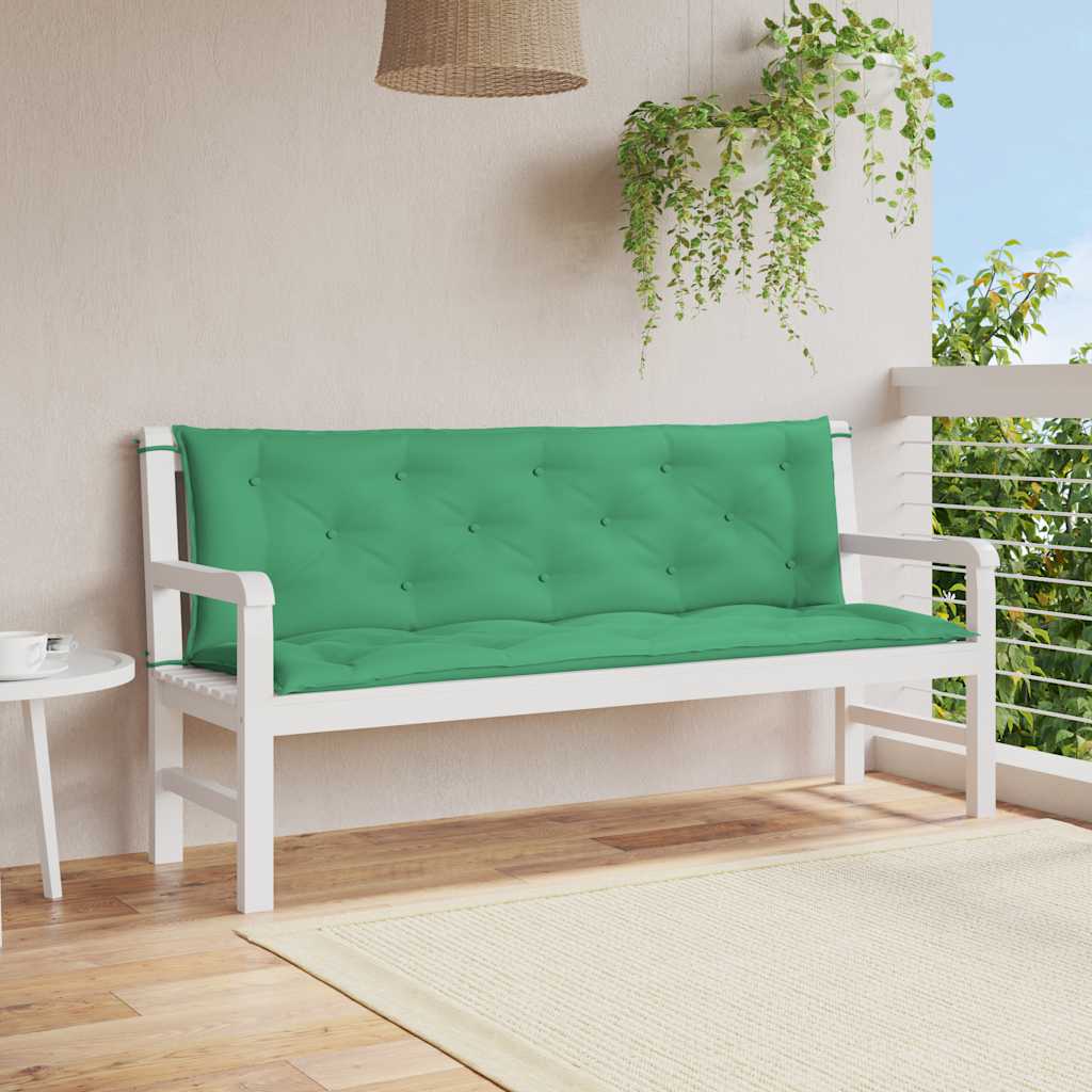 Gartenbank-Auflage Grün 150x(50+50)x7 cm Oxford-Gewebe