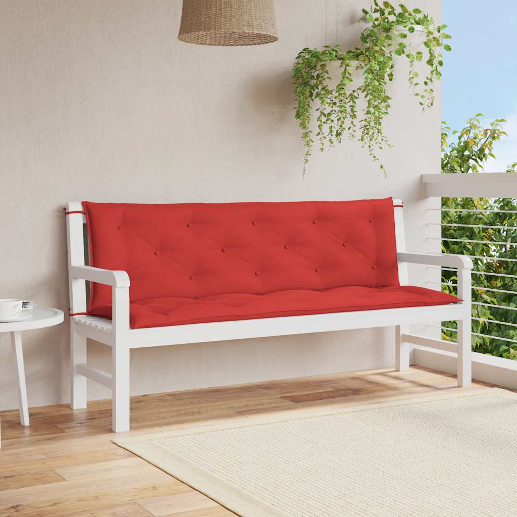 Gartenbank-Auflage Rot 150x(50+50)x7 cm Oxford-Gewebe