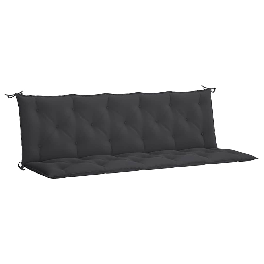Gartenbank-Auflage Schwarz 180x(50+50)x7 cm Oxford-Gewebe