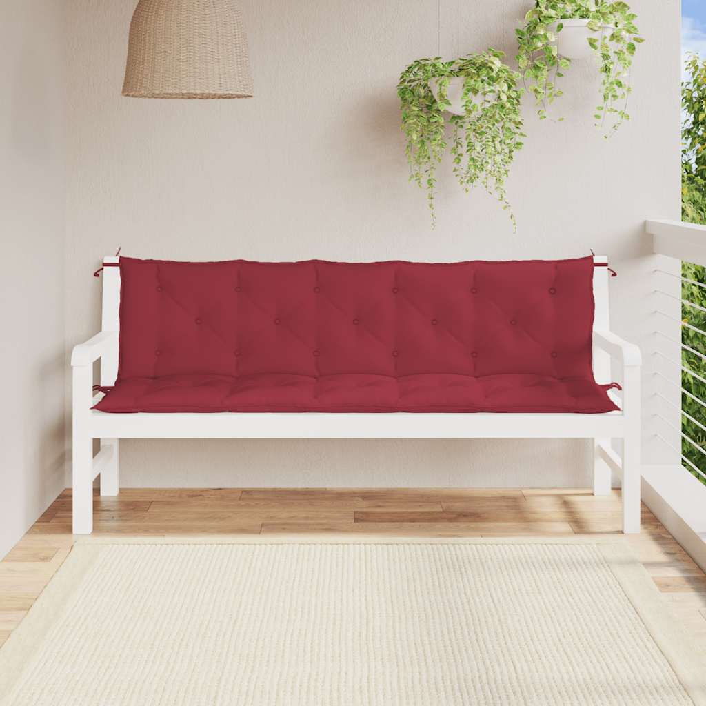 Gartenbank-Auflage Weinrot 180x(50+50)x7 cm Oxford-Gewebe