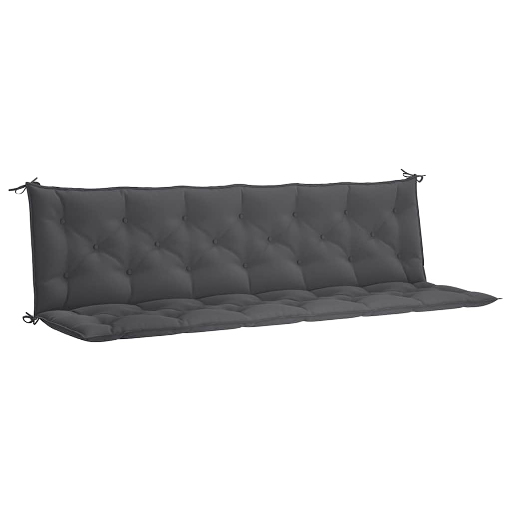 Gartenbank-Auflage Anthrazit 200x(50+50)x7 cm Oxford-Gewebe