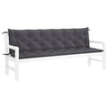 Gartenbank-Auflage Anthrazit 200x(50+50)x7 cm Oxford-Gewebe