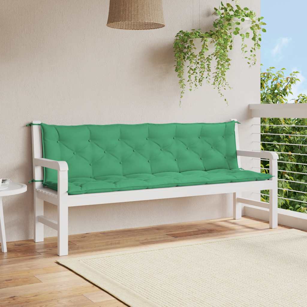 Gartenbank-Auflage Grün 200x(50+50)x7 cm Oxford-Gewebe