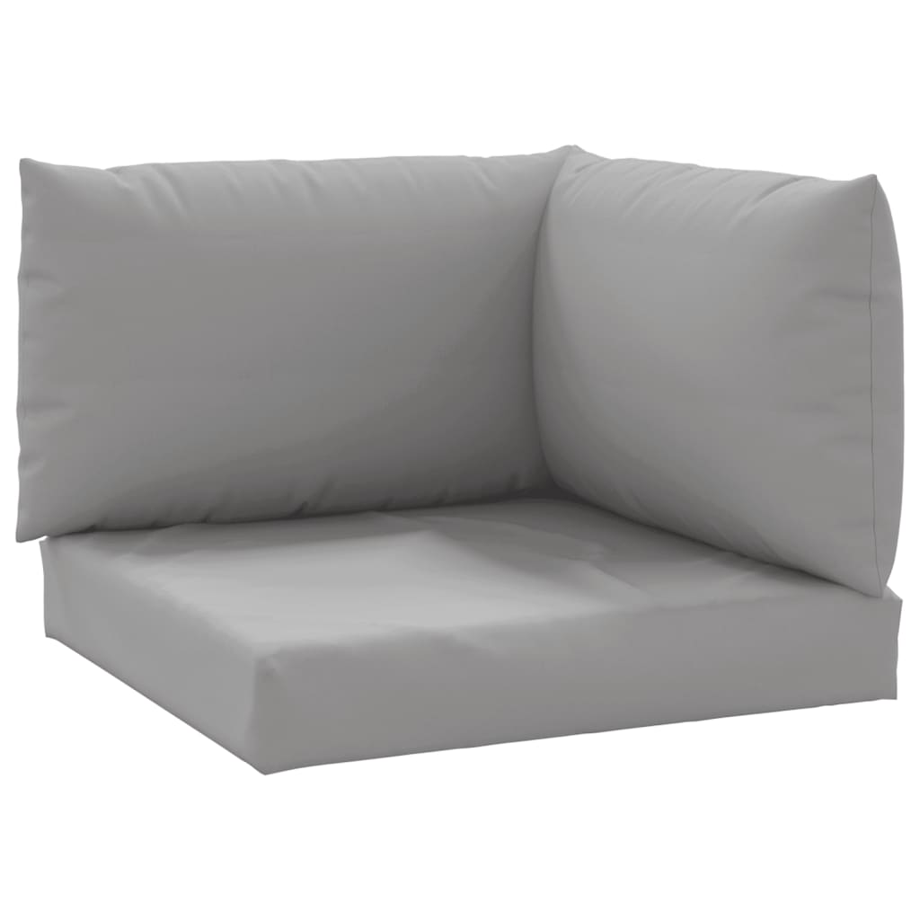 Palettenkissen 3-tlg. Grau Oxford-Gewebe