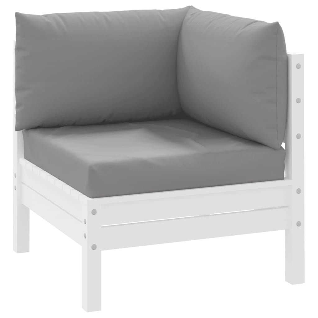 Palettenkissen 3-tlg. Grau Oxford-Gewebe