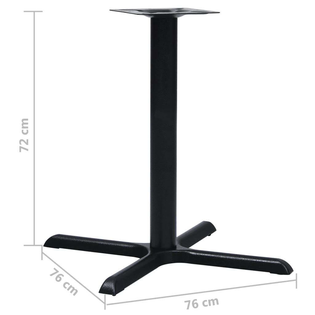 Bistrotisch-Gestell Schwarz 76x76x72 cm Gusseisen
